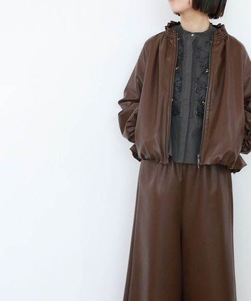 soft eco-leather blouson