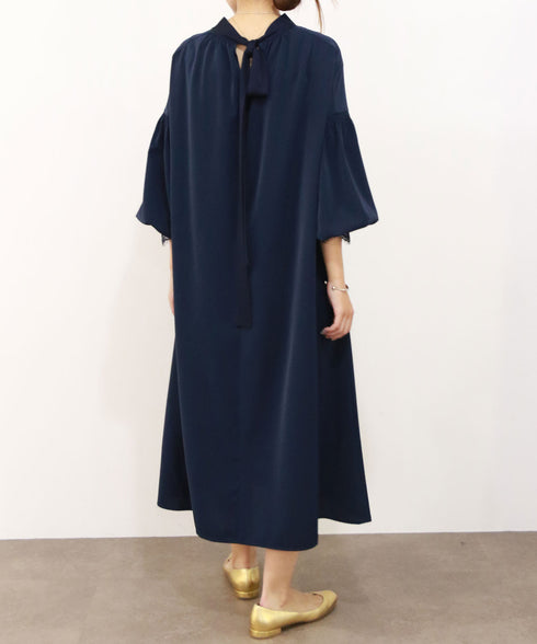 2way shirring gather tie dress