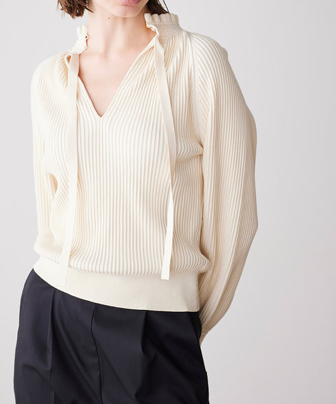 rayon nylon ripple 2way blouse knit