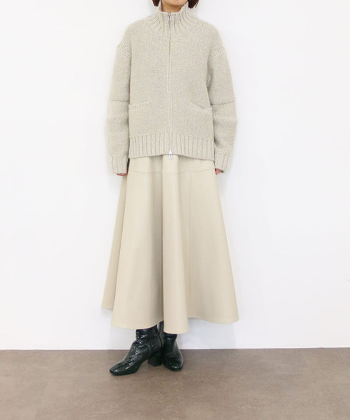 10/9発売予定【SOI-MeME】lame knit high neck blouson