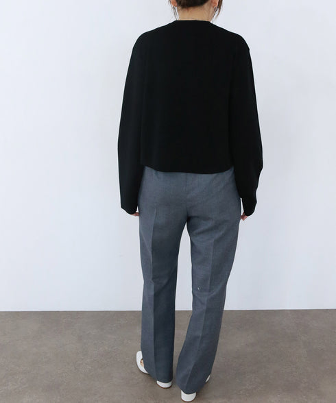 【SOI-MeME】sheer fringe cocoon cardigan