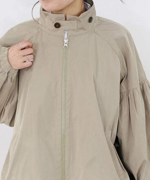 【再入荷】 volume sleeve taffeta mid-blouson