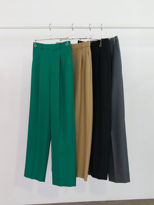 wool saxony straight pants
