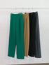 wool saxony straight pants