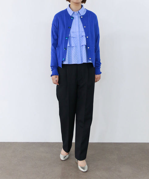 layered raffle blouse