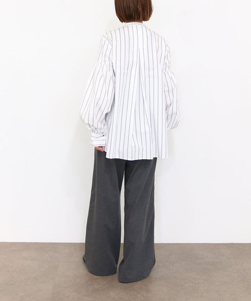 【SOI-MeME】pleats jabot modern sleeve blouse