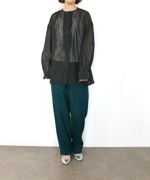 sheer velour 2way tie shirt