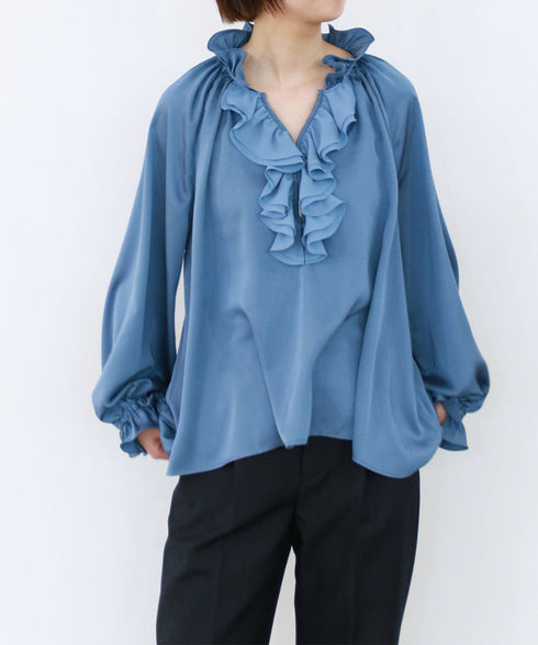 frill jabot blouse