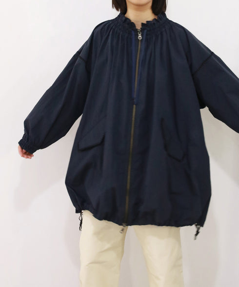 【予約】shirring gather embroidery midi-blouson