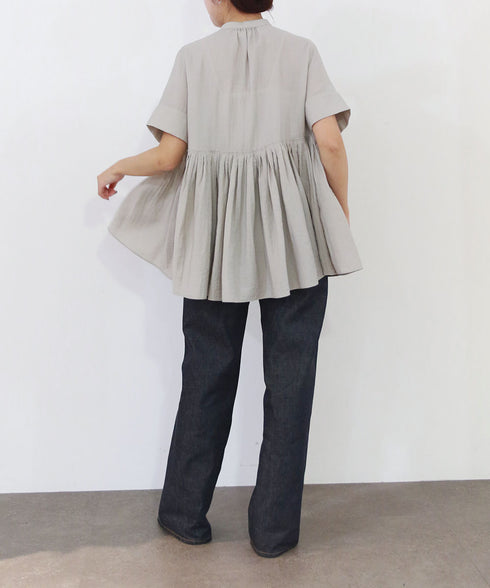 bosom tunic sheer shirt