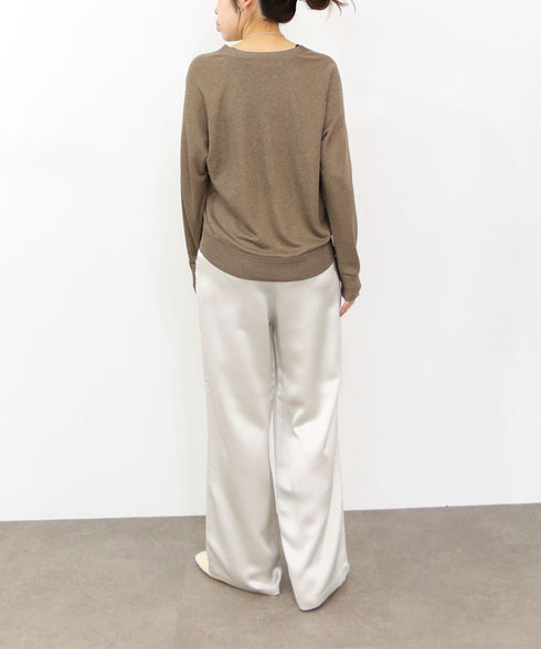 【SOI-MeME】eyelash lace satin drawstring pants