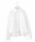 <9/4発売>pearl hem lace flare shirt