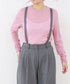 warm pinstripe suspender pants