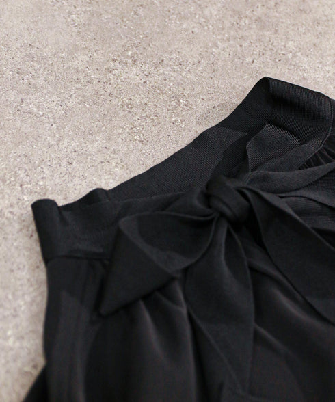 2way shirring gather tie dress