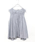 sheer check 2way gathered blouse