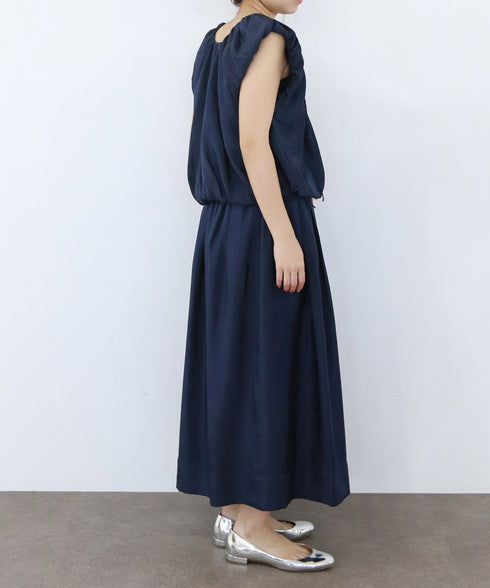 viscose satin gather skirt