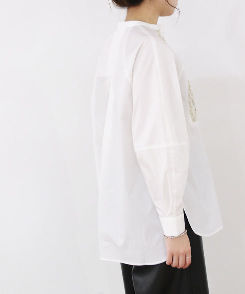 再入荷【SOI-MeME】pearl lame lace blouse