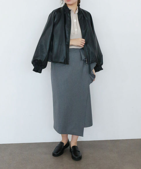 soft eco-leather blouson