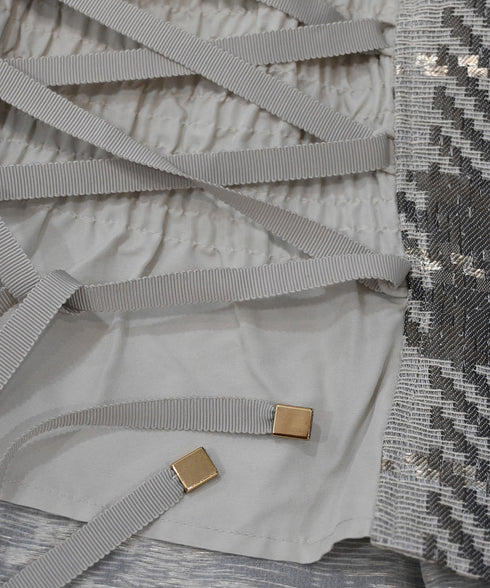 【SOI-MeME】check lame jacquard bustier