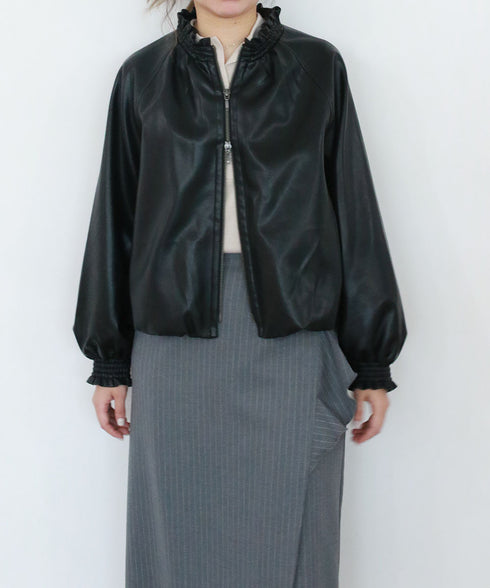 soft eco-leather blouson