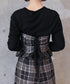 【SOI-MeME】check lame jacquard bustier