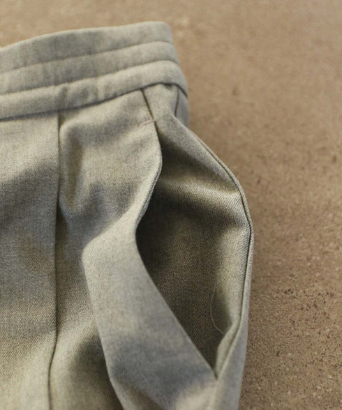 【SOI-MeME】suspenders tucked curve pants