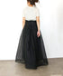 sheer starched cotton 2way cami skirt