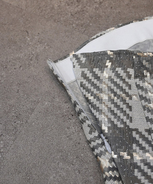 【SOI-MeME】check lame jacquard bustier