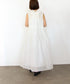 sheer starched cotton 2way gather dress