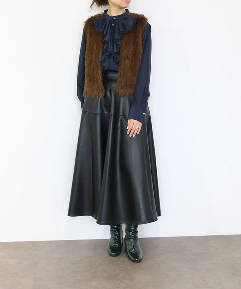 10/16発売予定 2way shaggy knit vest
