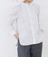 tuck frill strip blouse