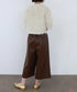 soft eco-leather half pants