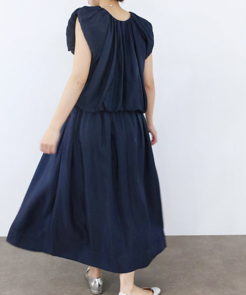 viscose satin balloon blouse