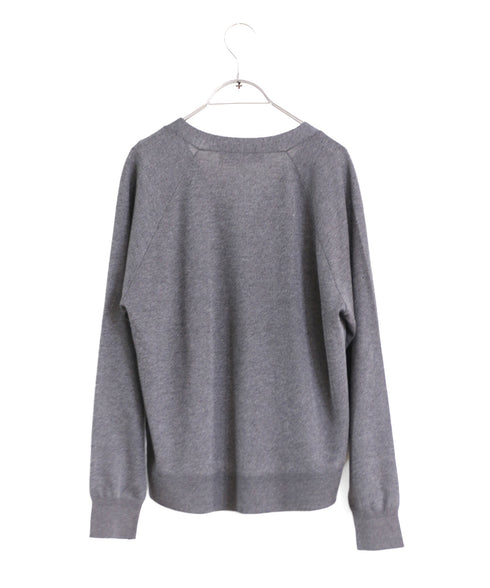 16G lame knit raglan cardigan