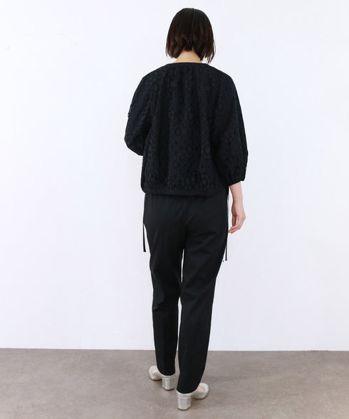 reversible sheer lace blouson