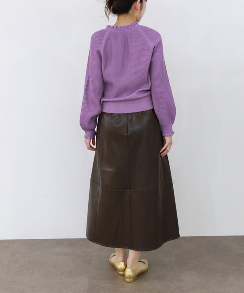 rayon nylon ripple 2way cardigan