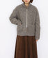 10/9発売予定【SOI-MeME】lame knit high neck blouson