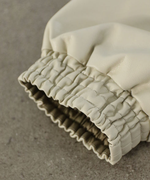 soft eco-leather padded midi blouson