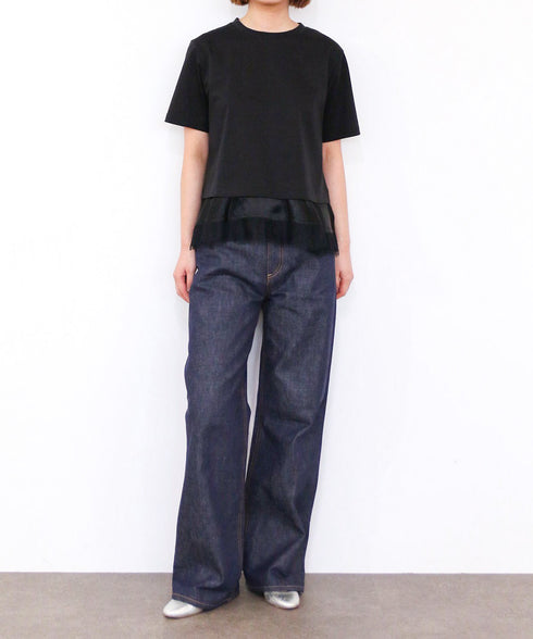eyelash lace hem cut-sew