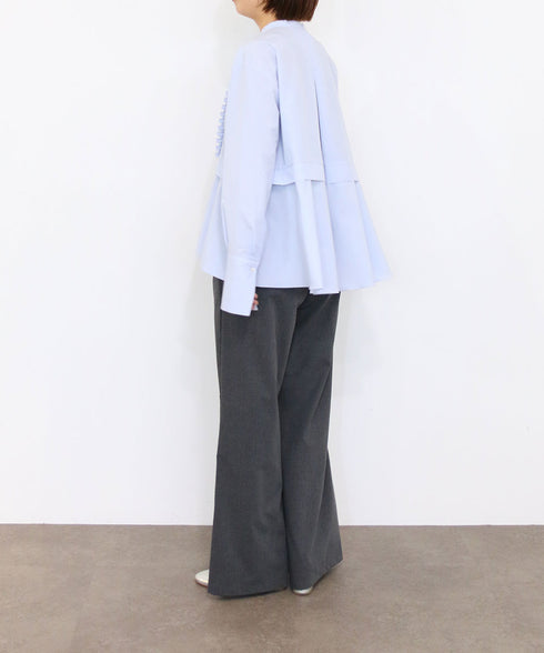 <9/4発売>tuck frill flare shirt