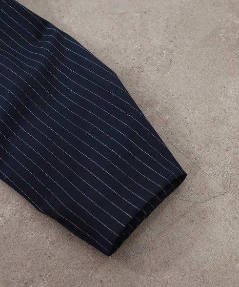 warm pinstripe blouson