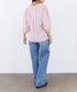 picot raffle collar tuck blouse
