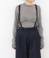 warm pinstripe suspender pants