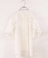 sheer raffle pintuck blouse