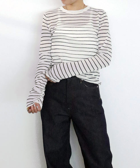 14G sheer paper knit