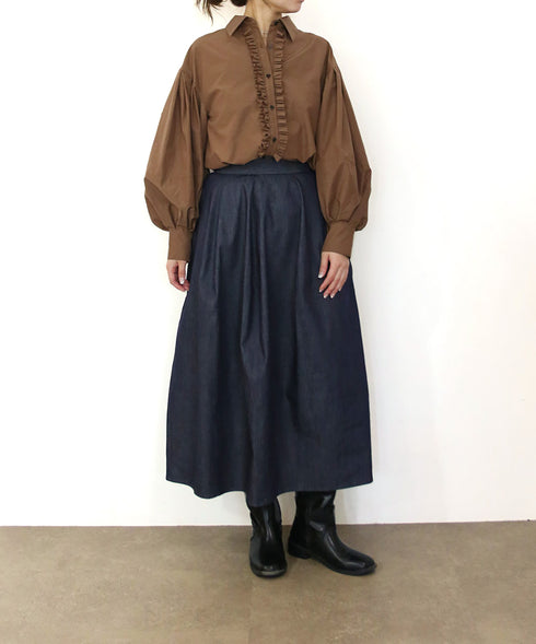 <8/28発売>denim barrel skirt
