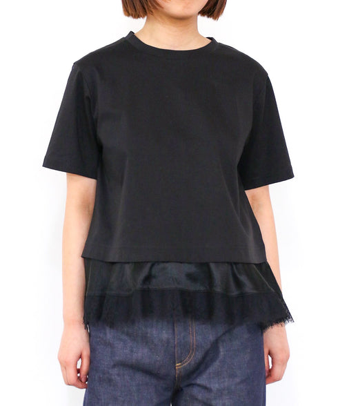 eyelash lace hem cut-sew