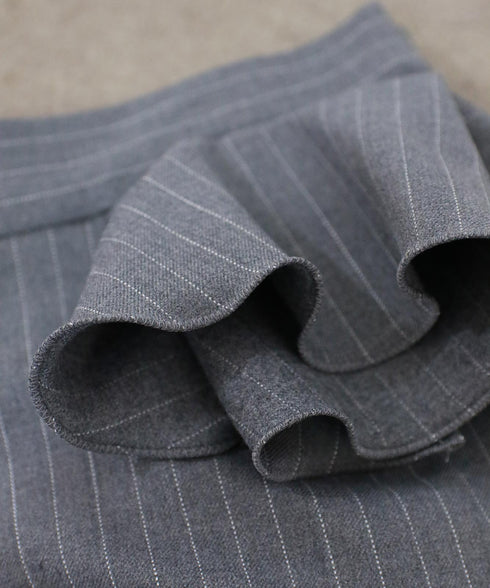 warm pinstripe wrap skirt