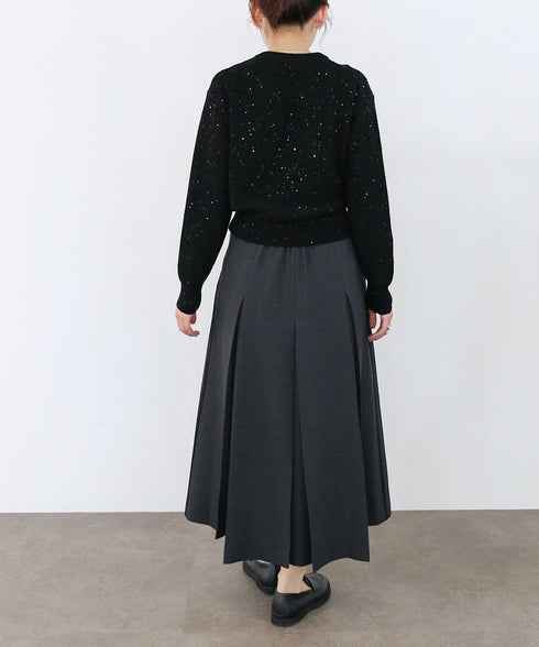 cotton polyester spangle cardigan