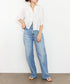 sheer check raffle collar blouse